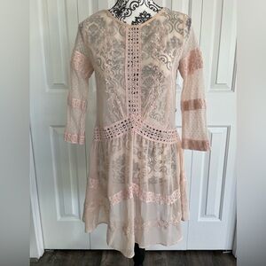 Topshop lace sheer dress 🪷